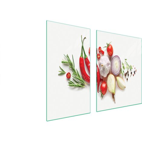 GLASSCHUTZPLATTE FÜR HERD 90x52 GEMÜSE (1/5)