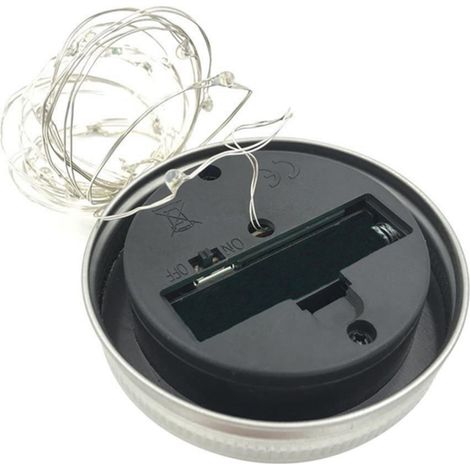Couvercle de Luminaires LED Étanches pour Bocaux - Décoration Jardin, Terrasse, Mariage (1/5)