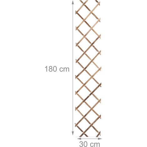 Lote de 3 tutores para tomates extensibles jardín 250 x 120 x 10 cm de madera de abeto natural 130015288 (1/3)