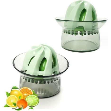 Presse agrume manuel,presse-fruit en plastique,avec récipient 60ml,outil de faire de cocktail,multifonction,pour citron,orange,jus (1/4)