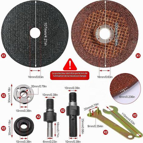 Connection Bar Kit Angle Grinder Nut Grinding Disc (1/4)