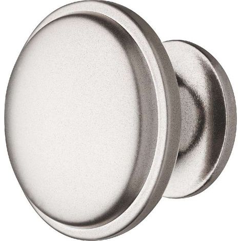 Cyclingcolors – Poignée de meuble bouton métal argent nickelé mat – Diamètre 36mm – Hauteur 28mm – Socle 24mm pour armoire commode penderie (1/4)