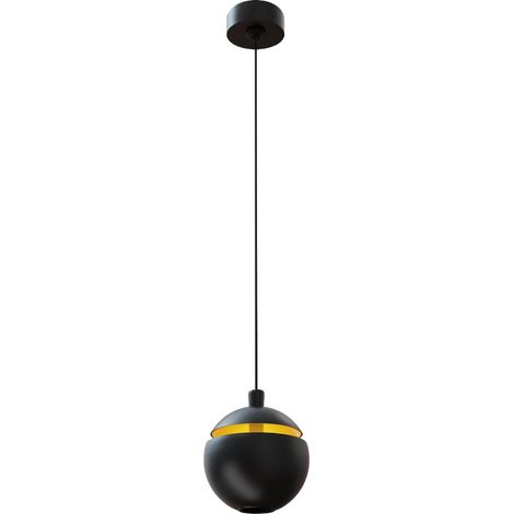 Suspension boule noire LED 8W Cometshine Maxlight P0472 (1/2)