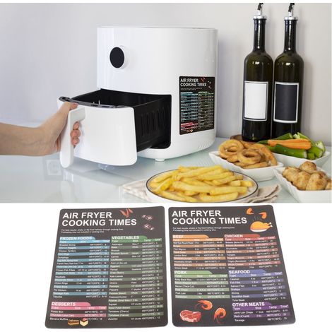 Ortviai Tableau magnétique de cuisson pour friteuse – 2 feuilles rétroéclairées, plastique durable, 20,5 x 16,5 cm (1/4)