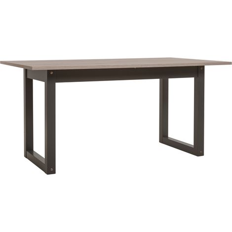 Ausziehbarer Esstisch 160 x 190 cm helle Eiche und Anthrazitgrau - Piombino (1/5)