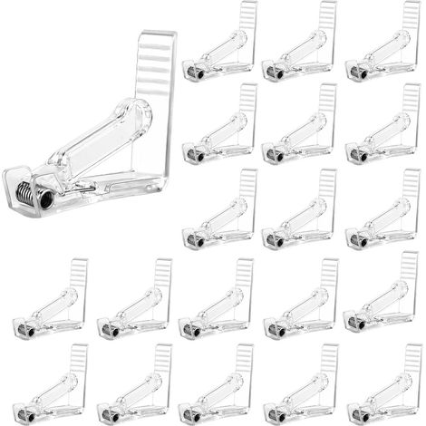 20 pezzi di clip per tovaglia in plastica, clip per tovaglia regolabili, fermatovaglie, clip porta tovaglia, trasparenti per picnic (1/5)