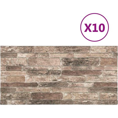 Maison Exclusive - Pannelli da parete 10 pz 100 x 50 cm Multicolore Schiuma EPS (1/4)