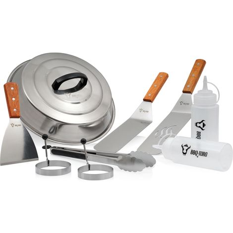 BBQ-Toro 9 pezzi in acciaio inox Grill Plancha Accessory Set Strumenti Teppanyaki (1/5)