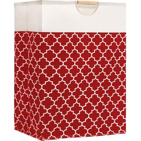 Cesto portabiancheria pieghevole da 72 litri con manici in legno (set da 1), ideale per riporre vestiti, coperte e giocattoli. Perfetto per organizzare camera da letto, bagno e soggiorno - C (1/4)