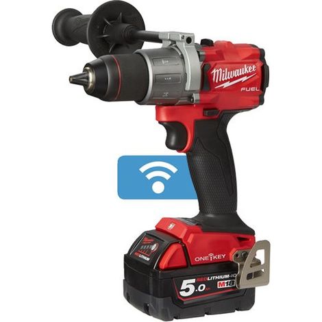 Milwaukee - Perceuse à percussion FUEL One-Key 18 V Li-Ion 5.0 Ah 135 Nm - M18 ONEPD2-502X (1/5)