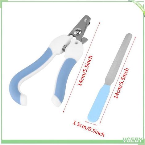 Ciseaux à ongles pour animaux - FAFEICY - Acier inoxydable - Ressort ergonomique - Sécurité autobloquante - Lime incluse (1/5)