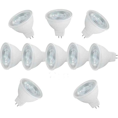 10er-Pack MR16 6W 600 Lumen LED-Lampen, entspricht 60W Halogen, kaltweiß (6000K), Abstrahlwinkel 120°, 220–240V Wechselstrom, nicht dimmbar, GU5.3-Sockel (1/5)