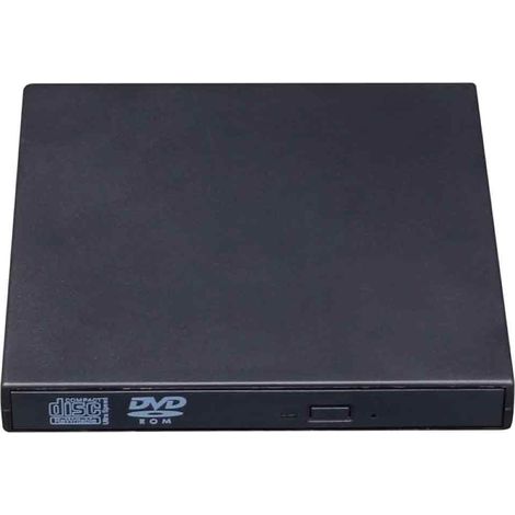 Lecteur CD/DVD externe USB 3.0 portable +/-RW, graveur optique Type-C facile à utiliser, noir (1/5)