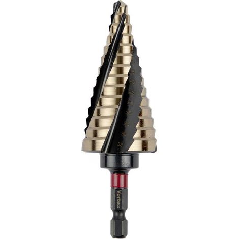 C.K T3016 6-32 HSSE-Co 5 Foret étagé 6 mm, 8 mm, 10 mm, 12 mm, 14 mm, 16 mm, 18 mm, 20 mm, 22 mm, 24