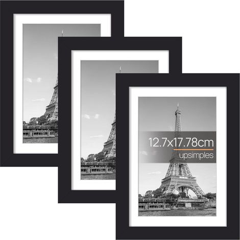 Bilderrahmen 3er Pack Fotos Bilder Poster 13x18cm Schwarz (1/5)