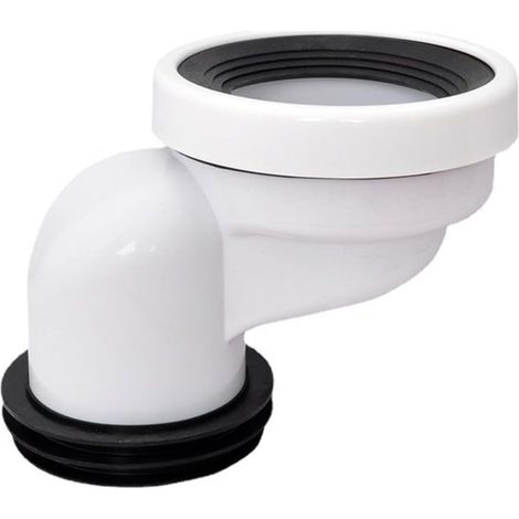 Buse de connexion de WC pour tuyau de toilette excentrique droit (décalage de 5 cm) (1/5)