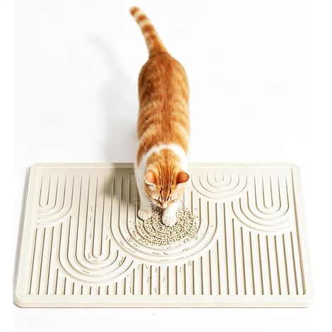 Cat Litter Mat, Cat Litter Release Mat, Textured Mat for Retaining Litter, Versatile Mat for Cats, Easy to Clean and Reusable (1/5)