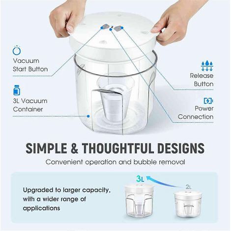 Éliminateur de bulles de résine 3L - Dégazage sous vide rapide et efficace - Prise européenne (1/5)
