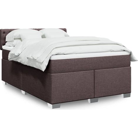 Teenpull – Boxspringbett mit Matratze Dunkelbraun 160x200 cm Stoff (1/5)