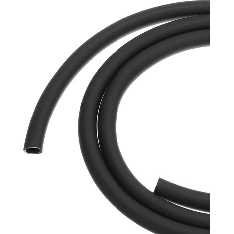 Sollbry Manguera de combustible de plástico y caucho negro de 6 mm x 9 mm (1,8 metros), apta para motosierras, cortacéspedes, recortadoras, sopladores y motores pequeños. (1/5)