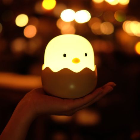 royaluxe -Veilleuse enfant, lampe de nuit LED bébé veilleuse tactile lampe chambre d'enfant avec interrupt tactile pour chambre de bébé, chambre, salon, camping, pique-nique Lumière blanche chaude (bl (1/5)
