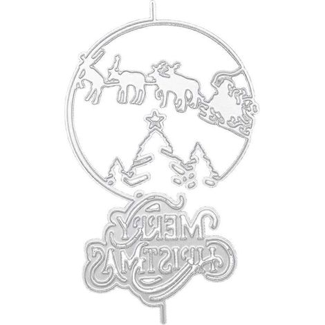 Weihnachts-Stanzschablone für Metallcover, DIY-Scrapbooking-Album, Papierkarten, Prägeform, Dekoration