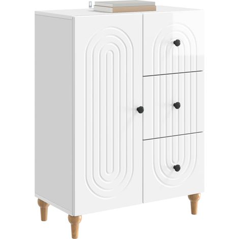 Maison Exclusive - Credenza Bianco Lucido 66 x 34,5 x 90 cm Legno ingegnerizzato