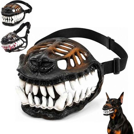 Muselière Halloween pour petit chien avec dents de monstre, taille S, réglable, accessoire de déguisement pour fêtes et cosplay (1/5)