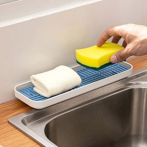 Boîte À Savon Rectangulaire - Bac À Savon En Plastique Démontable À Deux Niveaux Avec Évacuation D'Eau - Pour Salle De Bain Et Cuisine - 1 Pièce (1/5)