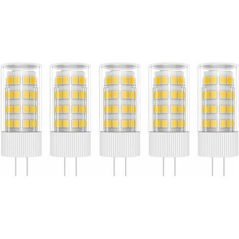 5X G4 Lampe LED 5W Ampoule Lampe 51 SMD 2835LEDs Blanc Chaud 3000K Ampoule LED 400LM Équivalent à lampe halogène 50W AC 220V [Classe énergétique A+] (1/4)