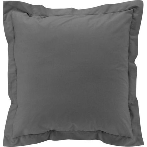 Taie d'Oreiller "Percaline" 63x63cm Gris Acier (1/5)