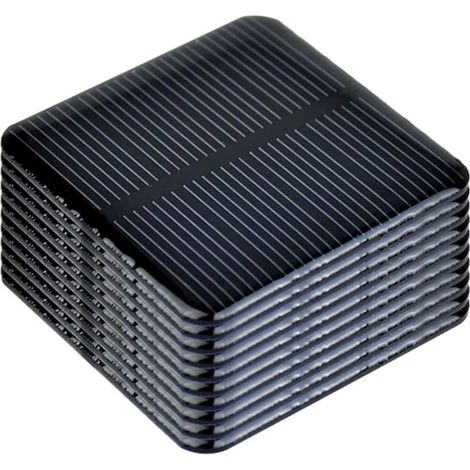 10 Stück Mini-Solarpanel, monokristalline Mini-Solarzellen 50 mm x 50 mm, 2 V, 160 mA, zum Aufladen von DIY-Solarmodulen (1/5)