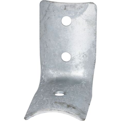 Winox – Connecteur jambe de force 90° pour poteau rond Ø 8 à 12 cm – Acier galvanisé – 3 trous de fixation Ø 10 mm – Pour structures extérieures