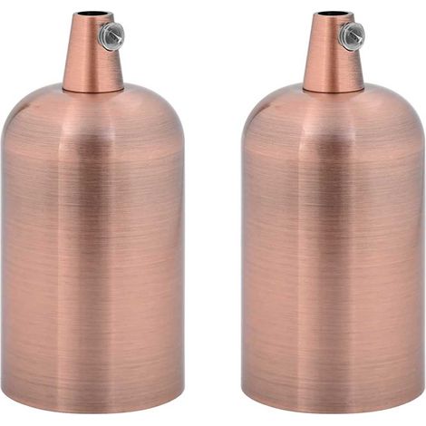Douilles de lampe 2 pcs bronze rouge E27