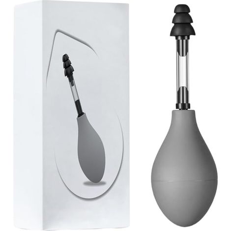 Dispositivo para aliviar la presión auditiva, tapones para los oídos, para viajes en avión y coche, color gris (1/5)