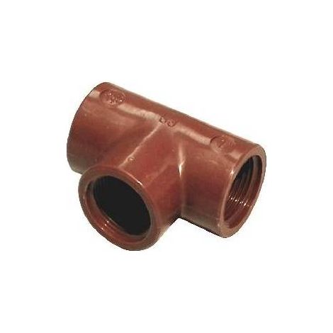 TI À 90° EN PP MARRON Dimensions : 1"