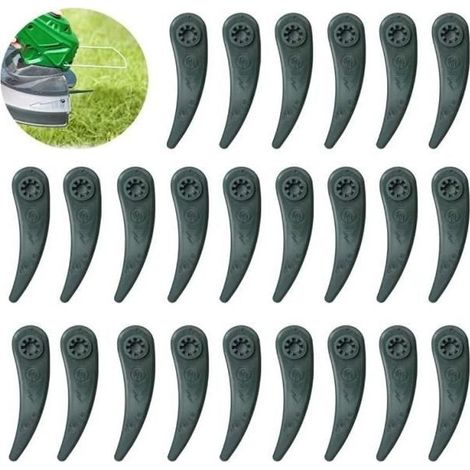 (Vert)Lames à gazon de rechange - BOSCH - Durablade - Lot de 24 lames - Compatible ART 23-18 LI - ART 26-18 LI (1/4)