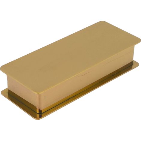 Rechteckiger Zahnstocherhalter aus Edelstahl mit goldenem Deckel für Zuhause, Bar, Hotel, Restaurant (1/5)