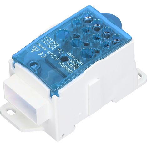 UKK500 C45 DIN Rail Boîte de Jonction Unipolaire, Interrupteur de Connexion, 690V 500A, Bleu (1/5)