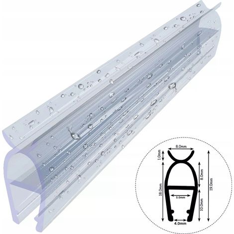 Joint de cabine de douche D09, bande d'étanchéité de 4 à 5 mm et de 50 cm (1/4)