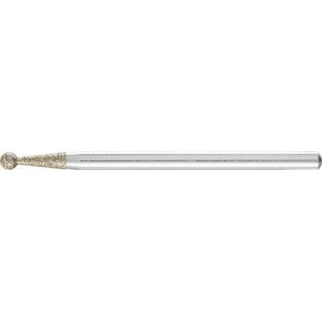 PFERD TOOLS Diamant-Schleifstift Kugel Ø3,0mm Schaft-Ø3 mm D181 (grob) zum Entgraten von Profilen (1/2)