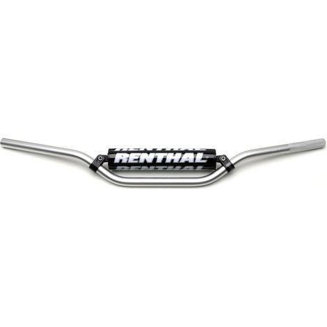 Manubrio Renthal Jimmy Button Silver MX da 22 mm con spugna per bici da ciclocross