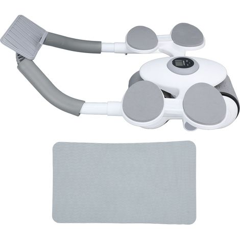 Rouleau abdominal automatique à ressort 10cm large, double roue avec minuterie et coussinets coudes, pour salle de sport à domicile (1/5)