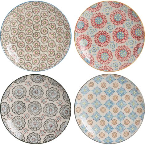 Table Passion - Coffret de 4 assiettes à dessert Bohème 20 cm