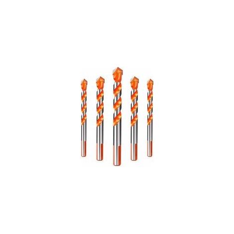 6/6/8/10/12MM) 5pcs Triangle Buster MultiPurpose Shank Carbide Drill Bits, Triangle Buster Shank Drill Bits for Concrete, Brick, Glass, Plastic and Wood (1/5)
