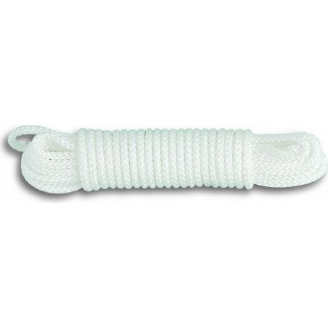 Chapuis DR14 Corda intrecciata in polipropilene - 290 kg - Diametro 5 mm - Lunghezza 20 m - Bianco