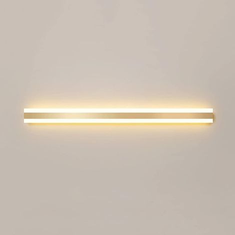 Applique murale créative à longue bande, lèche-mur linéaire extérieur de piscine, applique murale en métal avec lumières d'ambiance à abat-jour en acrylique, luminaires décoratifs modernes à LED (3000 (1/5)