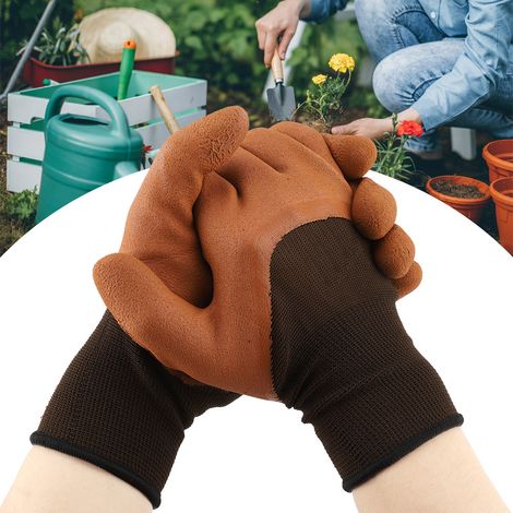 1 paire de gants de travail imperméables et antidérapants pour le jardinage et la manutention (1/5)