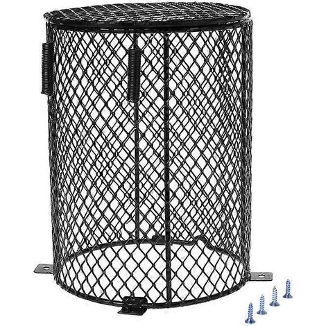 Protection d'ampoule chauffante pour reptiles, couvercle en maille pour lampe chauffante, abat-jour cylindrique et carré - 2 (1/5)