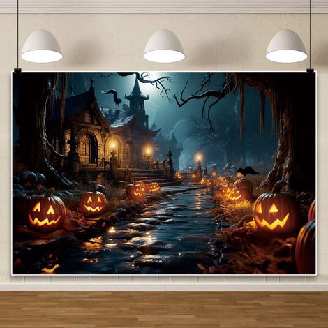 Fond pour Halloween, décoration murale haut de gamme pour une ambiance festive, bannière photo - 180 x 210 cm - Style 29